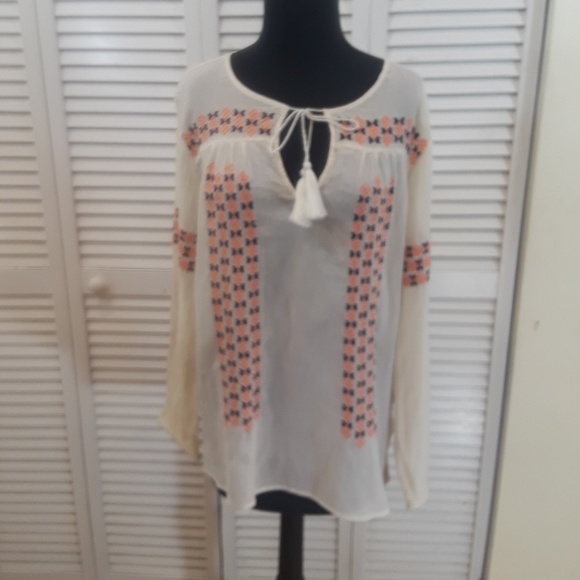 Joie Cream Tunic Blouse  NWT - Picture 1 of 8